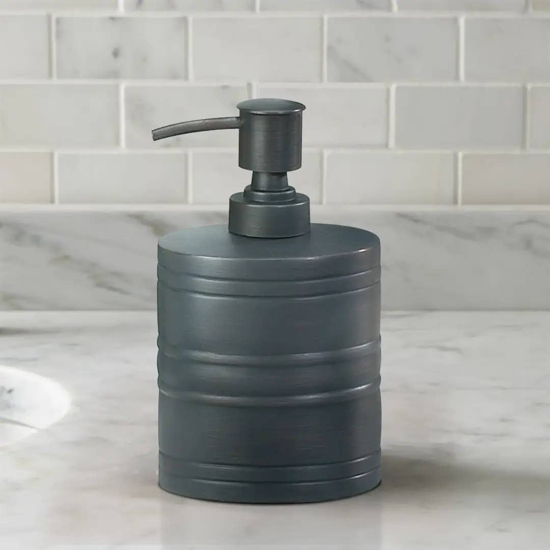 Stainless Steel Liquid Soap Dispenser Pump Bottle | Bathroom Vanity & Kitchen Sink,Holds Soap,Lotion & Sanitizer | Orb