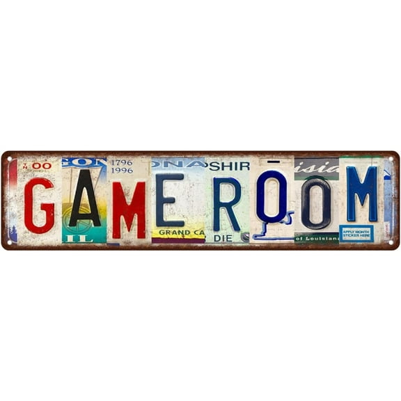 Vintage Billiards Metal Tin Signs Street Signs Man cave Home Wall Decor 16 x 4 Inches For Bar Wall Decor Chicken Coop Coffee Bar Billiards Bathroom Wooden sign