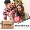 thumbnail image 5 of Bolso mensajero pequeño para dama, bolso de hombro para teléfono móvil para dama, bolso de mano liviano de cuero de moda., 5 of 5
