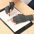 thumbnail image 4 of Indoor sports non-slip nursing gloves rehabilitation training dispensing fingerless hemp Gray pressure gloves, 4 of 4