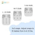thumbnail image 4 of Pañales de tela para bebés ALVABABY, paquete de 6, ajustables y reutilizables, 4 of 7
