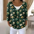 thumbnail image 2 of Women's Fashion Long Sleeve Christmas Snowman Snowflake Print Jacket Cardigan for Holiday Party and Casual Daily Wear,Army Green,XL, 2 of 5