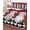 Red, variant on Farmhouse Chef Gnomes King Size Down Alternative Comforter, Lightweight Comforter Quilt Bedding Set with Pillow Shams Vintage Black White Plaid All Seasons Bed Comforter Duvet Insert 96"x106"