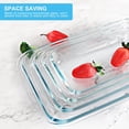 thumbnail image 4 of KOMUEE 8 Pieces Glass Baking Dish with Lids Rectangular Glass Baking Pan Bakeware Set with Lids, Baking Pans for Lasagna, Leftovers, Cooking, Kitchen, Fridge-to-Oven, Gray, 4 of 7