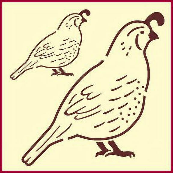 Quail Stencil - Forest Mountain Woodland Wildlife African Wild Animal DIY Template Reusable Laser Cut Mylar Template for Painting Home Decor DIY Crafts - The Artful Stencil