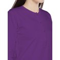 thumbnail image 4 of eloria Women's Top Round Neck Solid Color Full Sleeve T-Shirt Violet, 4 of 6