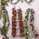 thumbnail image 5 of Guirnalda colgante de vid de flores de rosas artificiales para decoración de boda, hogar, sala de estar, primavera, otoño, jardín, planta falsa de hiedra DIY, 5 of 5