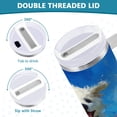 thumbnail image 6 of 40 oz Insulated Stainless Steel Tumbler Double Wall Stainless Steel Tumbler with 2-Way Drinking The Dog Is Running, 6 of 9