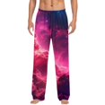 thumbnail image 1 of Afdoent Pants For Men Fashion Star Theme Printed Long Drawstring Trousers, 1 of 4