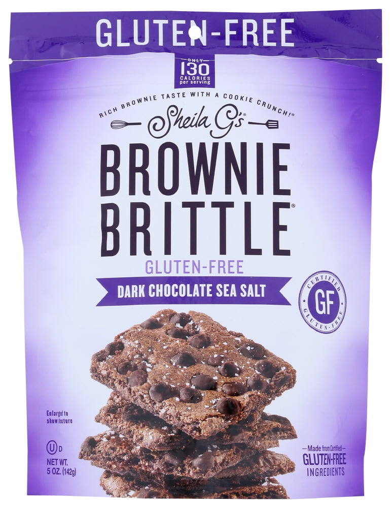 Sheila G'S Dark Chocolate Sea Salt Brownie Brittle, Gluten Free, 4.5 oz
