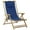 Navy blue, variant on vidaXL Patio Deck Chair Patio Sling Chair with Headrest for Deck Beach Bamboo