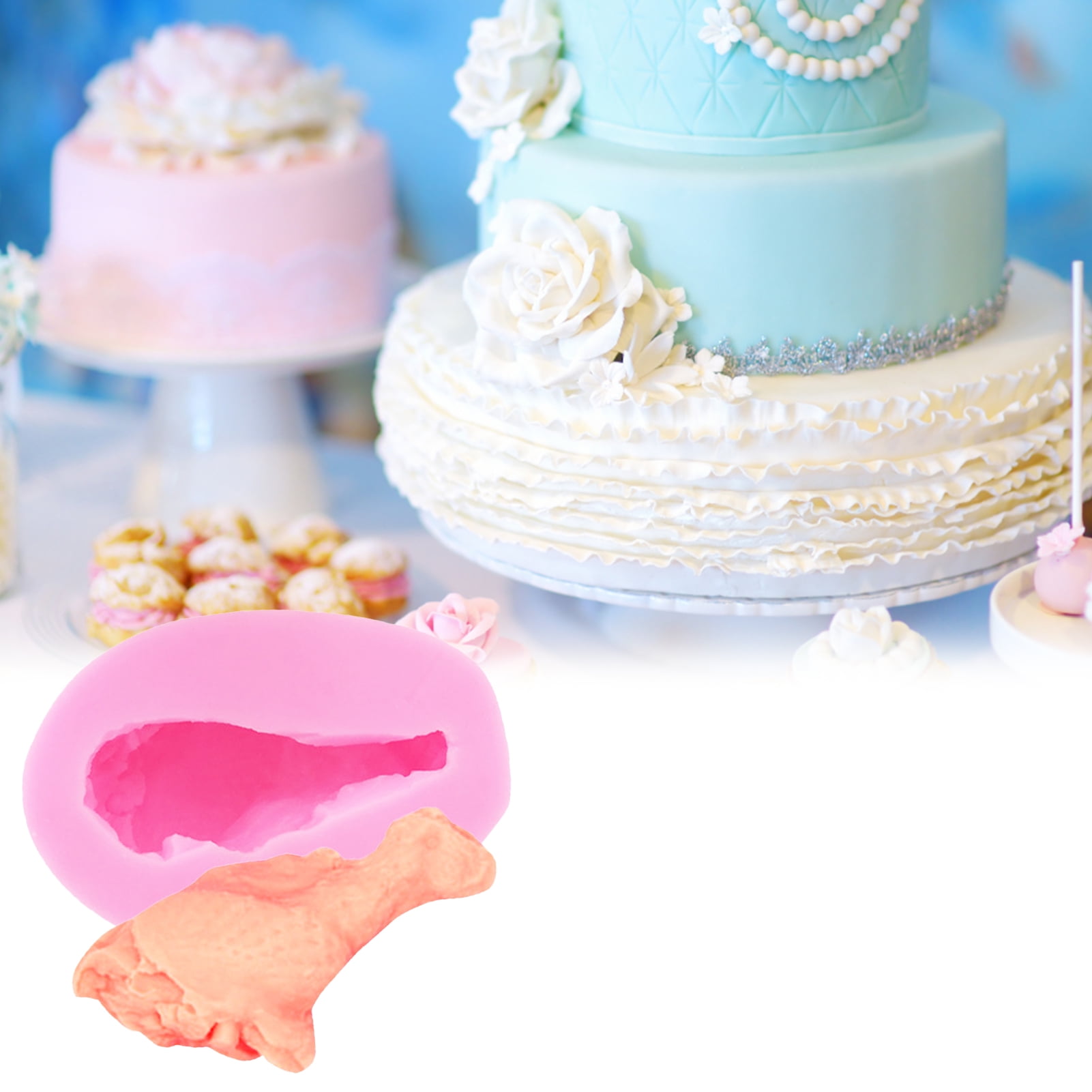 3D House Shape Baking Mold Silicone Cake Decor Bakeware Food Grade Safe 