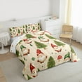thumbnail image 3 of Manfei Lovely Gnome Full Size Comforter Sets,Merry Xmas Bedding Comforter Set,Green Christmas Tree Bedding Sets For Girls,Breathable Home Decor Reversible,3pcs, 3 of 8