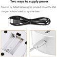 thumbnail image 5 of 2-Pack 3D Night LED Light Base, LED Base for Acrylic 16 Colors LED Light Base with Remote Control and USB Cable for Bedroom Child Room Restaurant Shop (2-Pack White), 5 of 5