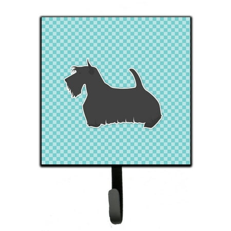 

Carolines Treasures BB3769SH4 Scottish Terrier Checkerboard Blue Leash or Key Holder 7Hx4.25W multicolor
