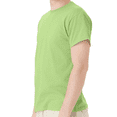 thumbnail image 3 of Hanes Men's Short Sleeve T-Shirt, Ecosmart Crewneck Shirt Casual Lime Single Tees, Size S, 3 of 5