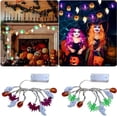 thumbnail image 5 of Halloween 3D Bat Pumpkin String Lights 4.92Ft 10LED Battery Operated Fairy Lights for Indoor Outdoor Party, 5 of 5