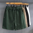 thumbnail image 5 of Athletic Shorts Men – Zipper Pocket Gym Shorts Men's Casual Summer 5 Inch Shorts With Three Stripes Loose Fit Athletic Sweat Shorts For Sport And Leisure, 5 of 5