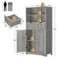 thumbnail image 4 of FANGSUM Tall Bathroom Cabinet, Storage Cabinet with Adjustable Shelves for Living Room, Home Office, 4 of 7