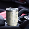 thumbnail image 5 of 30oz Pioneer Flower Floral Print Pattern Tumbler, Double Wall Vacuum Insulated Cup, BPA-Free Leak Proof Lid & Reusable Straws, Hot 12h, Cold 34h, 5 of 6