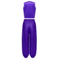 thumbnail image 2 of iiniim Kids Medieval Outfits Arabian Prince Fancy Dress Sleeveless Suit Vest with Satin Harem Pants Purple 16, 2 of 7
