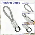 thumbnail image 3 of Cadena de Llave de Cuero Hecha a Mano Uxcell, Colgante de Bolsa Elegante, Cordón de Cuero para Teléfono Móvil, Llavero para Automóvil, Accesorios de Llavero para Mujeres y Hombres, Gris, 3 of 6