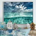 thumbnail image 3 of Designart Amazing Underwater Seascape And Clouds FLOAT FRAME WALL ART, 3 of 4