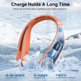 thumbnail image 3 of Ventilador de cuello Hotsales, sin aspas, recargable, 6000 mAh, 3 velocidades, 3 of 8