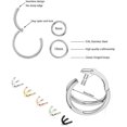 Nose Ring Hoop Nose Ring Double Nose Ring for Single Piercing Clicker
