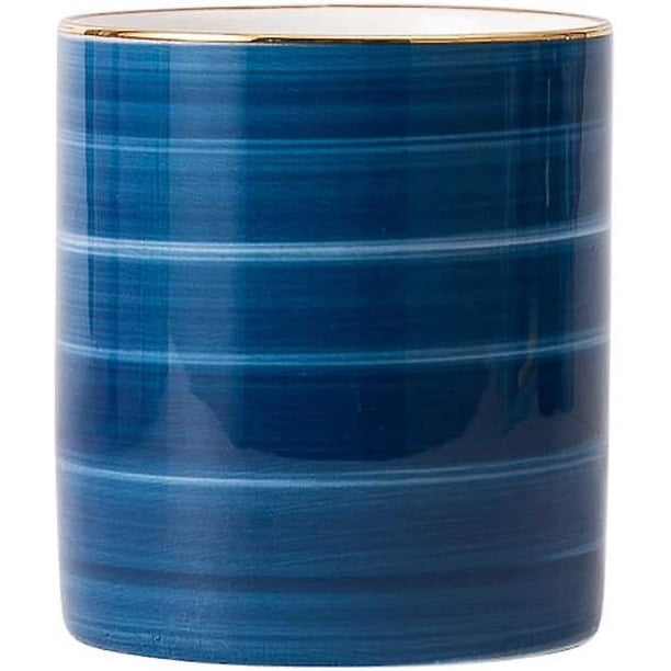 Soporte de cerámica para bolígrafos, organizador de lápices, soportes para brochas de maquillaje para escritorio de oficina en casa (b)