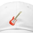 thumbnail image 2 of DALIX Electric Guitar Ball Cap Embroidered Hat in White, 2 of 7
