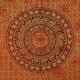 thumbnail image 2 of Orange Psychedelic Star Tapestry Hippie Indian Wall Hanging Beach Thorw Outdoor Picnic Blanket Bedspread Twin Size Tapestries by Oussum, 2 of 3