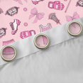 thumbnail image 4 of Manfei Doodle Lacrosse Bowknot Curtains and Drapes Pack of 2 (52x63 Each),Athletic Teen Black Out Curtains, 4 of 6
