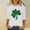 43-White, variant on TrendVibe365 St Patricks Day 3/4 Sleeve Tops for Women 2025 Green Plus Size Round Neck Polyester Casual St. Patricks Day Blouse Tops for Irish Themed Gifts S