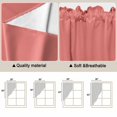thumbnail image 3 of Pure Coral Red Kitchen Window Curtains, Swag Curtains Valance for Bedroom Living Room Bathroom, Simple Solid Color Rod Pocket Window Treatment Curtain Block Drapes 2 Panels 28"x36", 3 of 9