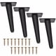 thumbnail image 1 of Eigraketly Patas de sofá de Metal, no deformables y de carga pesada, con borde , patas de para muebles, 4 Uds. Artesanía Negro mate, 1 of 6