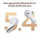 thumbnail image 5 of Auriculares Bluetooth inalámbricos verdaderos | Bluetooth 5.4 | Pantalla digital | Sonido estéreo de alta fidelidad | Subwoofer envolvente | Diseño ligero en la oreja | Estuche de carga rápida |, 5 of 6