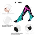 thumbnail image 5 of Lsque Rex Dinosaur With Sunglasses Pattern Sport Compression Socks for Men & Women 15-20 mmHg Knee High Nurse Pregnant Running Medical and Travel Athletic, 5 of 6