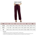 thumbnail image 7 of Women High Waisted Pants Loose Casual Elegant Pure Color Button Zip Closure Pants with Pocket Burgundy XXL, 7 of 7