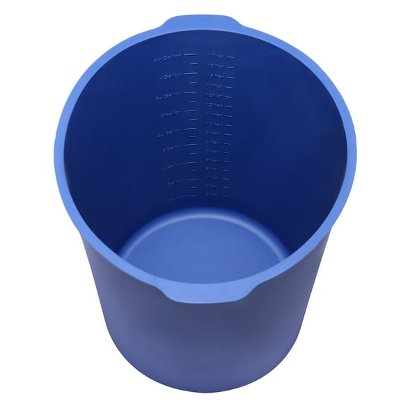 KFFKFF 5 Gallon Silicone Bucket Liner for Mixing Concrete, Reusable Mortar Insert Tool with Measurement Markings, Ideal for Thinset, Paint, Epoxy, and Grout, Durable and Easy to Clean, Blue