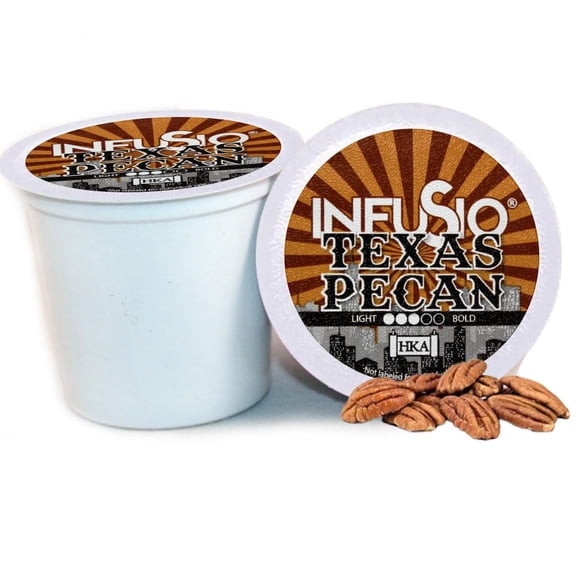 InfuSio Texas Pecan Coffee Pods, Flavored Medium Roast, 48 Count, Single Serve Pods for Keurig K-Cup Brewers