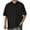Black, variant on WREESH Men's Solid Color Henley Shirt - Sporty Short Sleeve Pullover with 3-Button Placket, Athletic Wear for Training