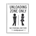 thumbnail image 4 of Stupell Industries Unloading Zone Witty Bathroom Symbols Casual Sign Graphic Art White Framed Art Print Wall Art, Design by Lettered and Lined, 4 of 5