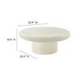 thumbnail image 4 of Modway Argos Table Basse Ronde en Béton pour Mobilier de Patio Intérieur - Extérieur, Blanc, 4 of 9