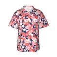 thumbnail image 1 of Fotbe Japanese Cherry Blossoms Camisa Hawaiana para Hombre Unisex – Camisa Casual de Verano con Botones de Manga Corta de Algodón y Lino,3X-Large, 1 of 7