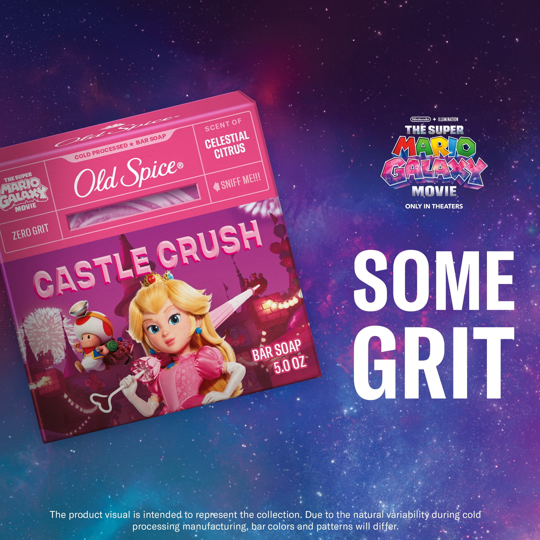 Old Spice Men's Cold Processed Bar Soap, Castle Crush, Old Spice x The Super Mario Galaxy Movie, 5 oz
