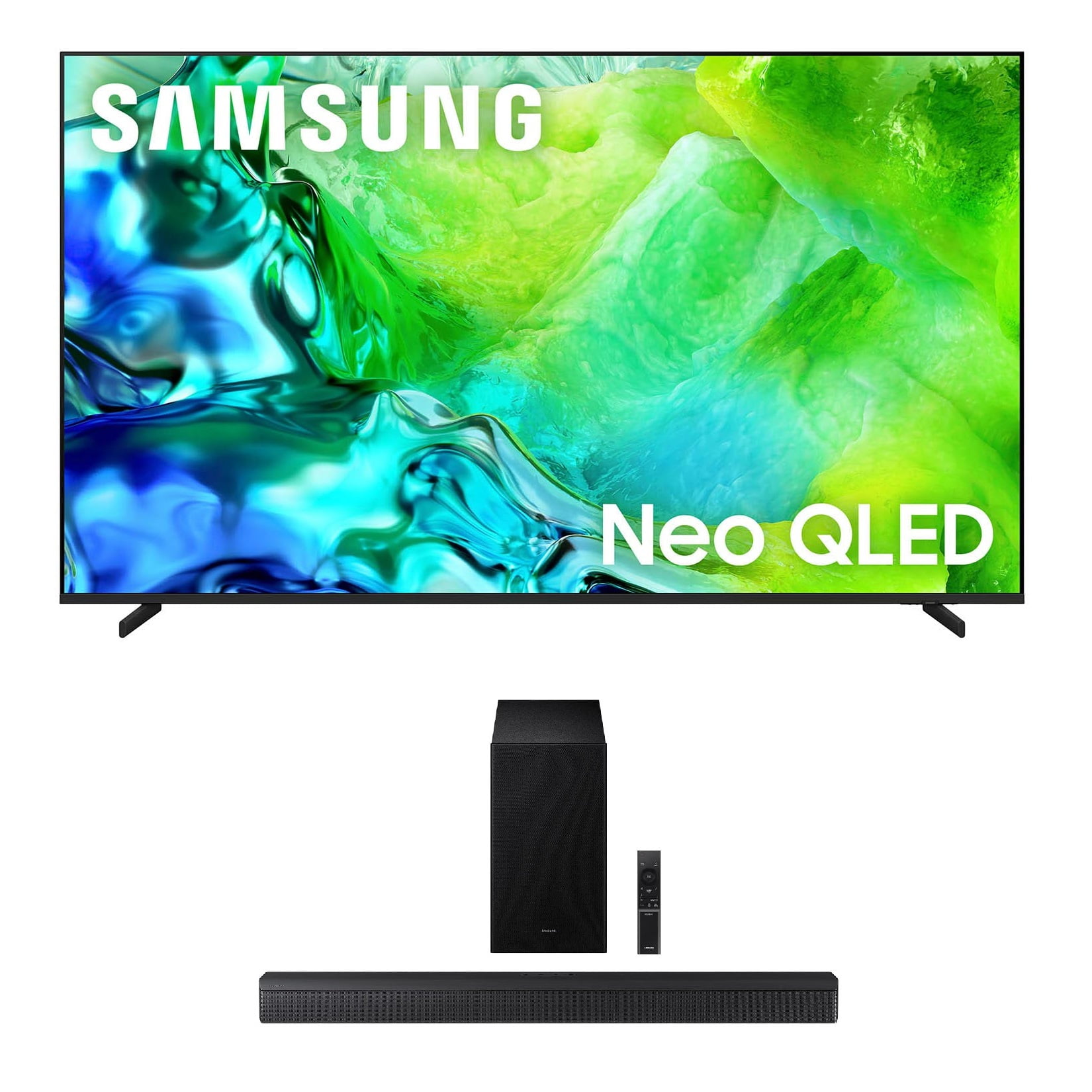 Samsung QN55QN80HA 55" QLED TV with HW-B630F Soundbar and Subwoofer (2026)