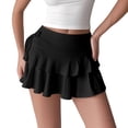 thumbnail image 3 of Avtoify Fashion Women Casual Summer Adjustable Belt Solid Elastic Waist Mini Skirt, 3 of 10
