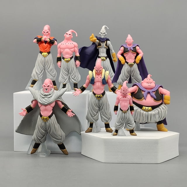 Figuras de acción de Dragon Ball Z, Majin Buu Fat Buu, modelo de colección de PVC, juguetes para niños y adultos, regalos, oferta, 8 piezas por juego