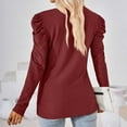 thumbnail image 7 of Viadha Women Long Sleeve Shirts Casual Tops Dressy Blouses Fashion Pleated Tunic, 7 of 7